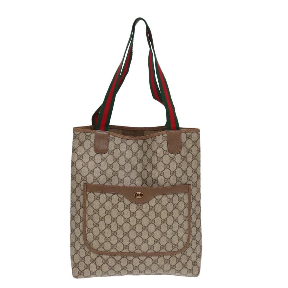Gucci GG Supreme Web Tote Bag Beige